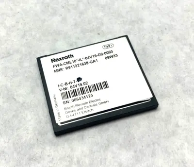 USED BOSCH REXROTH INDRACONTROL L10 FIRMWARE CARD 04V19.02 V NR.