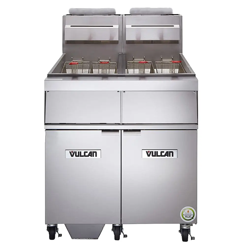 Vulcan 2GR85MF Gas Fryer - (2) 90 Lb Vats, Floor Model, Liquid Propane
