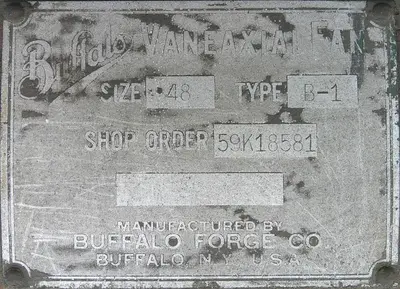 USED BUFFALO VANEAXIAL