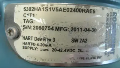 USED Rosemount 5302 HA1S1V5AE02400RAE5