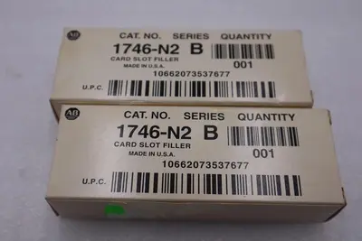 NEW - LOT OF 2 - ALLEN BRADLEY 1746-N2 SERIES B CARD SLOT FILLER STOCK K-3024A
