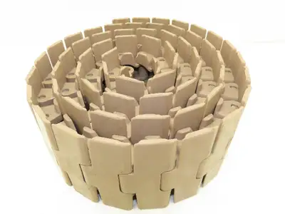 Rexnord 882 TAB 4.5" TableTop Chain Plastic Conveyor Belt Side-Flex 7' 7" Tan