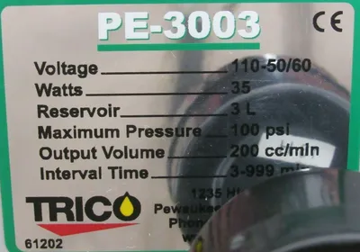 NEW TRICO PE-3003 AUTOMATIC LUBRICATION PUMP PE3003
