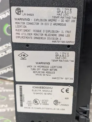 GE Fanuc IC660TBD024K Genius 12/24VDC Source Input / Output Module Used