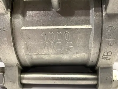 Stainless Steel Ball Valve 2" CF8M 14mm Square Stem Size 1000WOG F05/F07 - Used