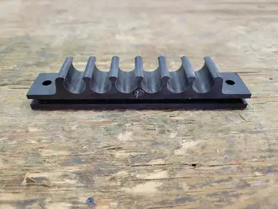 6-Channel Tube Support Strip for 1/2" Tubes