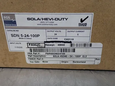 Used EMERSON INDUSTRIAL AUTOMATION SDN 524100P DIN Rail Power Supplies Ohio US | HGR 24 #1064908