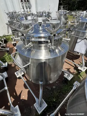 Used Precision Stainless Industrial Dished Top and Bottom Jacketed Tank.