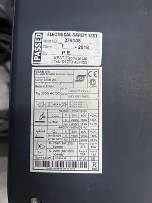 ESAB 2200i Tig Welder
