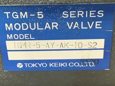 Used TOKYO KEIKI TGMR-5-AY-AK-10-S2 Valves/Fittings Michigan US | Ideal Machinery #1285117