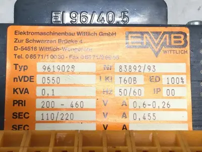 USED EMB WITTLICH 9619025
