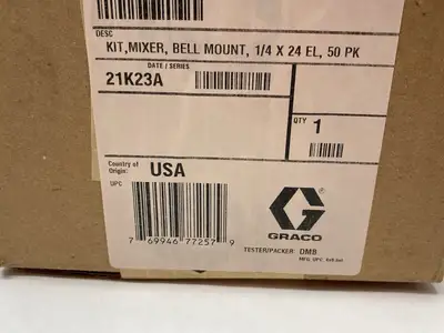 NEW GRACO KIT, MIXER, BELL MOUNT, 1/4 X 24 EL, 50 PK