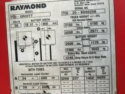 Used 2020 RAYMOND 750DR32TT Misc Forklifts Illinois US | Somerset Equipment Sales #1567935
