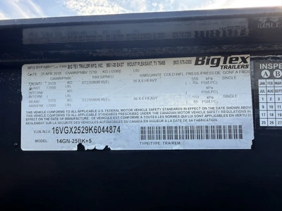 Used 2019 BIG TEX 14GN-25BK + 5 Deckover Trailers Oklahoma US | Miedema Asset Management Group #1709274