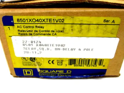 NEW SQUARE D 8501XO40XTE1V02 AC CONTROL RELAY