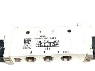 USED FESTO PISTON GATE SOLENOID VALVE 5/3 CLOSED, 566501