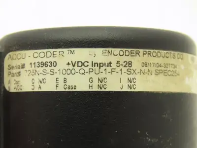 Encoder Products 725N-S-S-1000-Q-PU-1-F-1-SX-N-N-SPEC254 Rotary Enc 3/8" Shaft