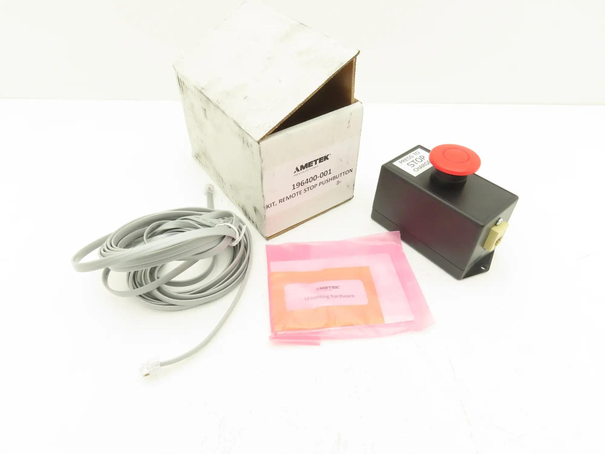 Ametek 196400-001 Charger Remote E Stop Pushbutton Kit w/Cable