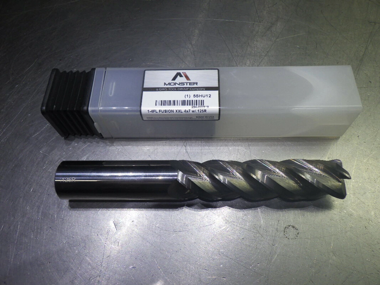 Monster Fusion 1" 4 Flute XXL CR Carbide Endmill .125" R 284-000919 (LOC1387B)