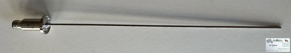 ReoTemp 3A Sanitary 12" x 1/8" RTD Probe, 3/4" TriClamp with M12 Connector