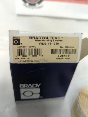 New | in-Stock BRADY WMS-111-319 Miscellaneous Equipment (Electrical & Power) Ohio US | Surplus Asset Holdings #1363960