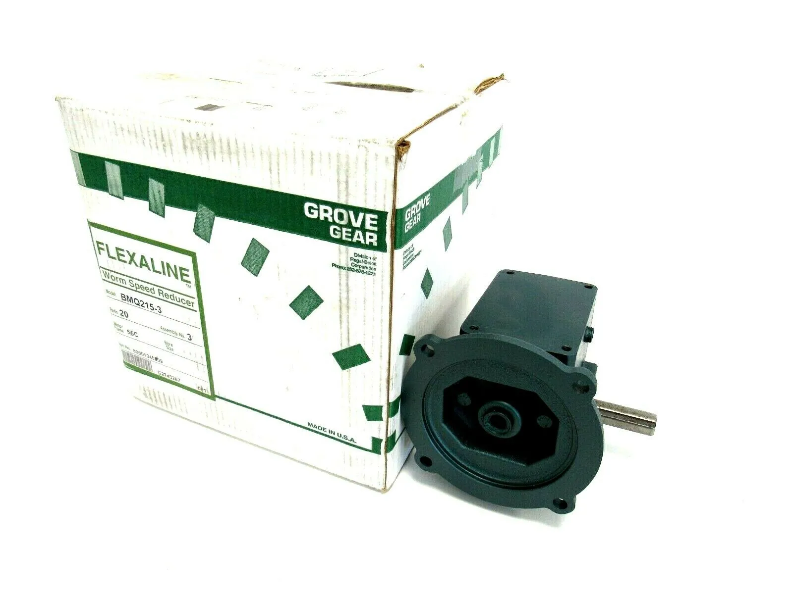 NEW GROVE GEAR BMQ215-3 SPEED REDUCER 20:1 BMQ2153