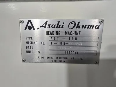 Used ASAHI OKUMA AOT10-B Cold Headers New York US | Barbarotto Int'l Sales Corp #1332988