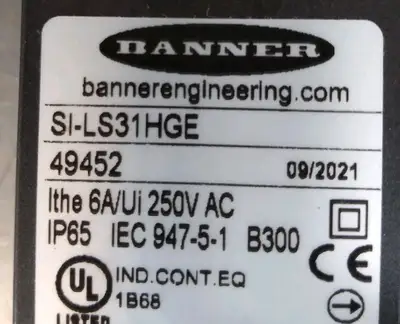 Banner SI-LS31HGE Limit Switch Loc4C4