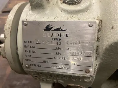 Used SUMMIT 1.5X1-6 Centrifugal Pumps Ohio US | Surplus Asset Holdings #1226301