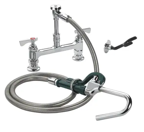 Krowne 20-208L Deck Mount Pot Filler Faucet w/ 72" Hose & Hook Nozzle