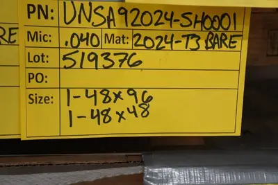 2024-T3 Sheet Metal - .040" - 40+ Sq Ft