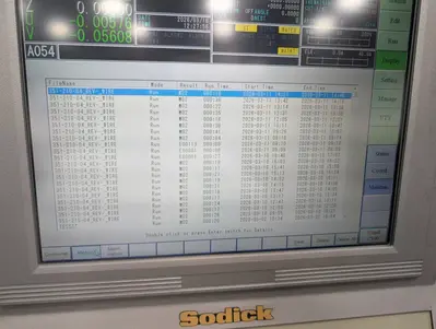 2019 SODICK VL 400Q WIRE TYPE ELECTRICAL DISCHARGE with WS4 High Precision 4th Axis Rotary EXCELLENT CONDITION!