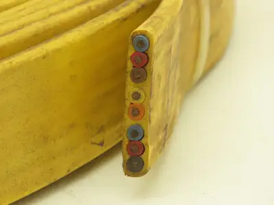 Festoon Cable Outdoor E-24573 Multi-Conductor Flat Cable 8 Wire 16AWG 600V 35'
