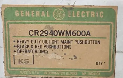 General Electric CR2940WM600A Push Button. Loc4C17