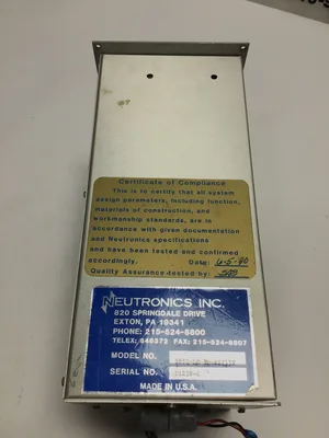 Neutronics Inc 5950-LC-FM-AE(1)F Oxygen Analyzer 5900 Series
