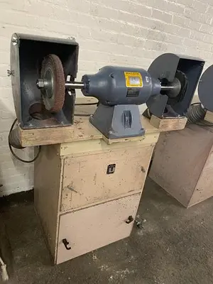 3600-550 Baldor 1 HP, Double End Buffing Unit with Handler Dust Collector Base