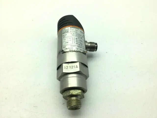 IFM Efector PY7726 Pressure Sensor Transducer 12121A 30 psi 24vdc