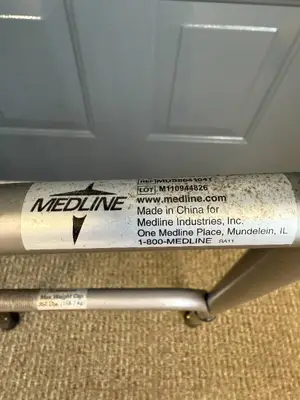Medline Folding Lightweight Walker with 350 lb Weight Capacity