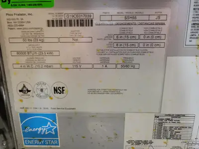 Used Pitco SSH55 Gas Fryer - (1) 50 Lb. Vats, Floor Model, Natural Gas
