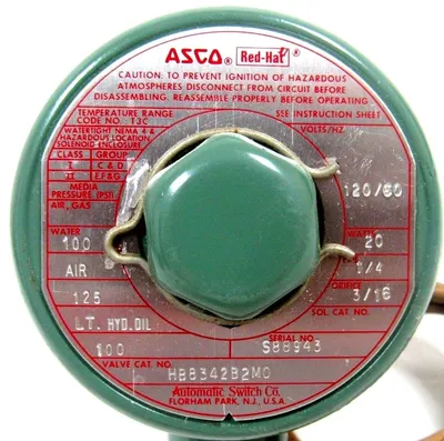 NEW ASCO HB8342B2M0 SOLENOID VALVE 3/16