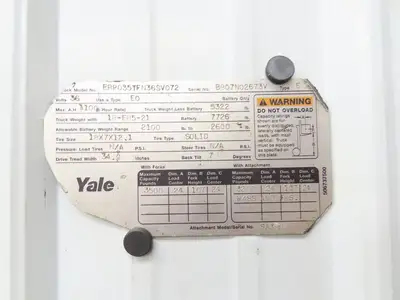 Yale 8603358 Forklift Mast Hydraulic Tilt Cylinder Removed From ERP035TF