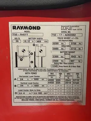 Used 2017 RAYMOND 750R45TT Stackers Illinois US | Somerset Equipment Sales #1567932