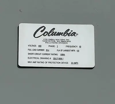 USED 2013 COLUMBIA MACHINE CO. FL1000