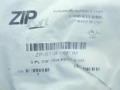 New | in-Stock ZIPPORT ZPS13FR0P3M Connector Accessories | HGR 24 #753340
