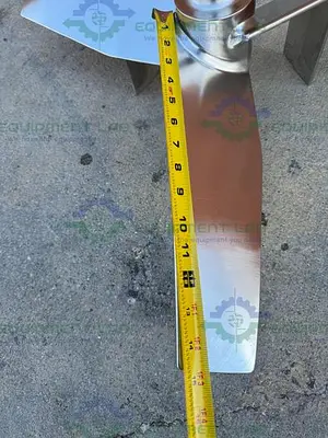 USED SCHOTT AG 316 STAINLESS STEEL IMPELLER 58" HEIGHT  X 6" FLANGE FITTING