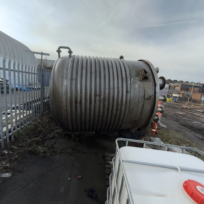 11,500L Stainless Steel JKTD 1/2 Coil / Limpet Coiled Reactor Body