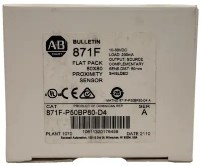 NEW ALLEN-BRADLEY 871F-P50BP80-D4