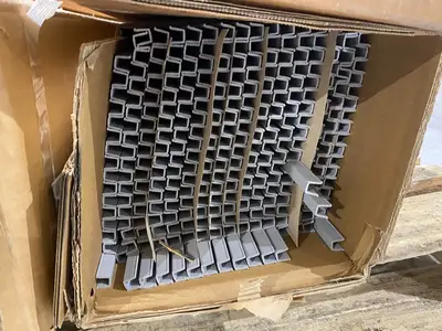 USED BOSCH REXROTH SLOT PROFILE L=2000 GRAY, BLACK LOT OF APPROX. 1200