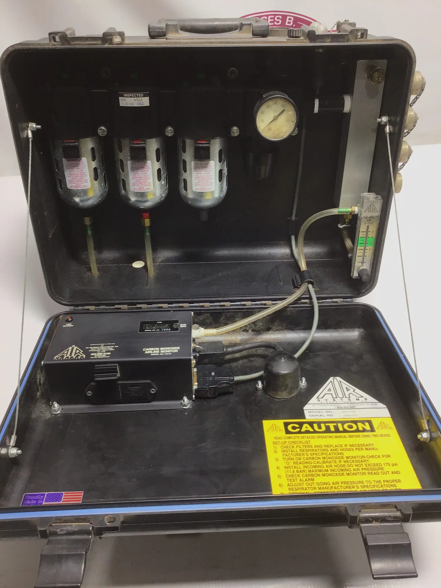 Air System International Model No. CO-91 Carbon Monoxide Airline Monitor