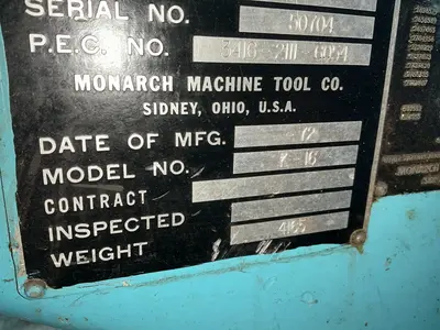 Used 1972 MONARCH K16 Engine Lathes Ohio US | HGR 24 #1503723